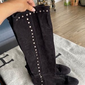 Jimmy Choo black suede slouch boot. EU size 37 US size 6.5